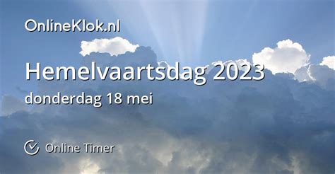 hemelvaart 2023 kalender nederland